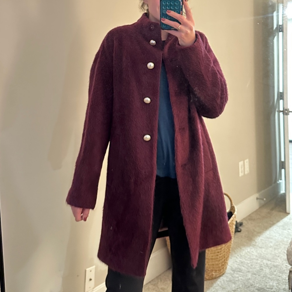 Kate Spade Purple Teddy Jacket with Structured Style
